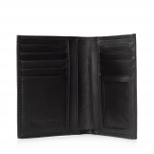 Portofel vertical din piele naturala DiAmanti Zingarello Nero